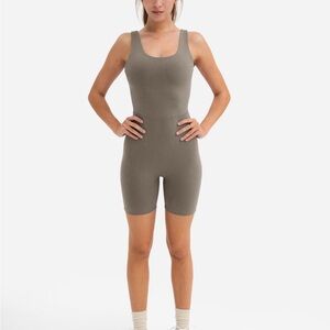 Organic Stretch Unitard, Mate The Label, Pebble, size Large